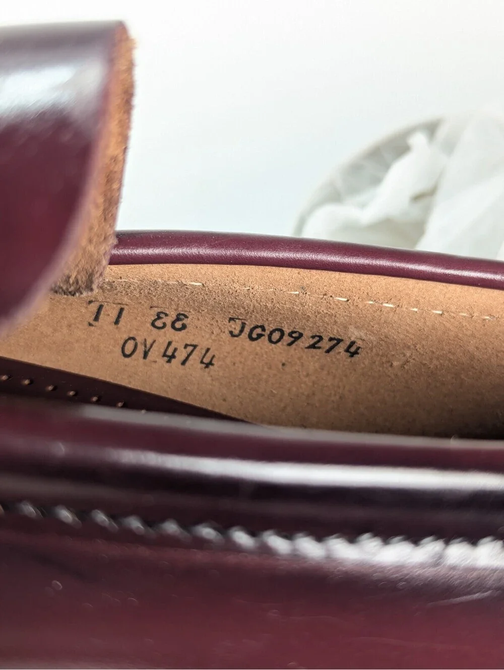 Mens 11EE Penny Loafer STUART McGUIRE Burgundy NWOB Leather Classic Dress Shoe